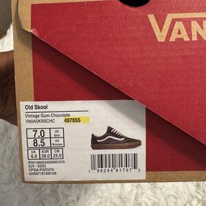 Vans Old Skool Vintage Gum Chocolate Athletic Shoes